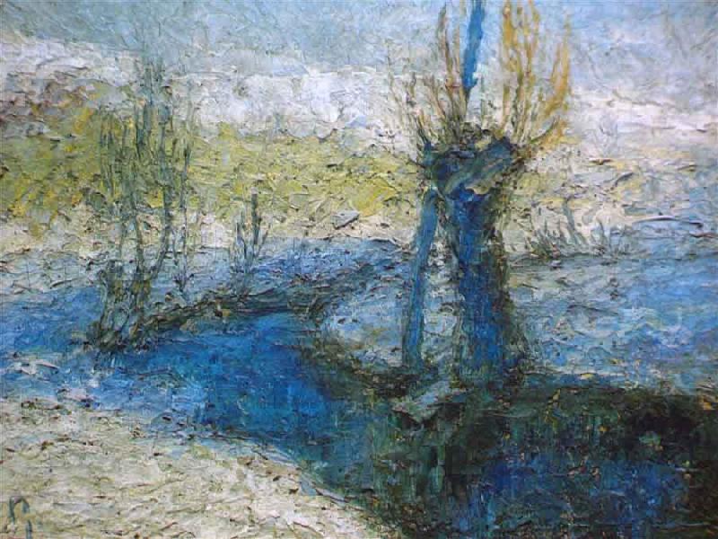 Ivan Grohar Vrbe ob potoku France oil painting art